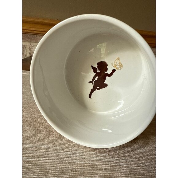 Just Heaven Butterfly Polka Dot Ceramic Storage Jar With Whimsical Gold Wings - Picture 7 of 16